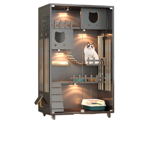 Venta directa de fábrica, madera maciza sostenible moderna, multicapa, gato <span class=keywords><strong>grande</strong></span>, Villa, marco de escalada, perros, animales pequeños, botón - Product Image 2