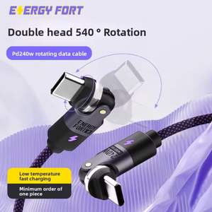 240W USB <span class=keywords><strong>Type</strong></span>-C Để C Sạc Nylon Bện 1080 Độ Xoay Chuỗi 1.2M 1.8M Nhanh Chóng Sạc Cáp Cho Iphone Android Samsung - Product Image 3