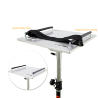 Support de projecteur mobile PR-003-1 à 5 roulettes avec plateau inclinable et réglable en hauteur, plateforme 40x40cm, construction métallique