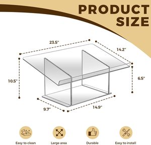 Dày có thể tháo rời Acrylic bàn bục với màn hình hiển thị rõ ràng đứng di động cho đám cưới Nhà thờ thuyết trình chuyên nghiệp - Product Image 2