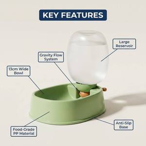 Bebedero Automático para Mascotas de 2.8L, Dispensador de Agua por Gravedad para Perros con Recipiente Extra Ancho de 13cm para Gatos y Perros, <span class=keywords><strong>Precio</strong></span> de Fábrica - Product Image 5