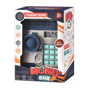 <span class=keywords><strong>Mini</strong></span> distributeur automatique de billets pour enfants, détecteur d'empreintes digitales, mot de passe pour tirelire en plastique, jouet cadeau - Product Image 5