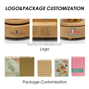 Logo personalizzato carica musicale movimento meccanico in legno per la raccolta - Product Image 5