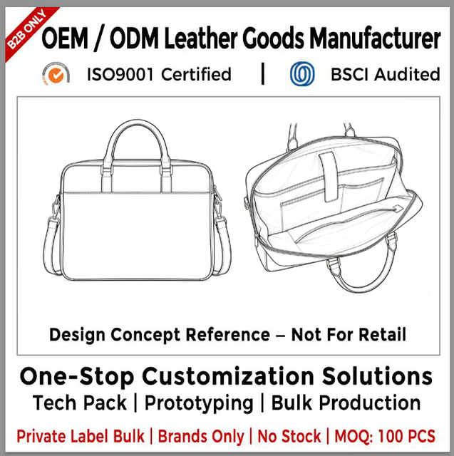 Custom OEM Manufacturer Crocodile Texture Vegan Faux Leather Laptop Briefcase Office Business Work Bag Private Label Bulk Orders
