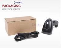 Escáner de Código de Barras Láser 1D Portátil, Escáner de Código USB de Mano, Escaneo de Códigos de Barras con Soporte