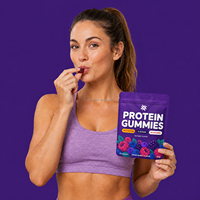 Gummies Protéinés Saveur Fruit Naturel avec 10g d'Isolat de Protéine de Lactosérum pour la Croissance Musculaire – Vente en Gros Usine, Marque Privée Personnalisée
