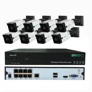 H.265 1080p 4mp 5mp 8mp 2k 4k 16 canali ai smart hd ip poe camera nvr kit sistema di telecamere cctv di sicurezza domestica