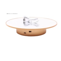 Support de présentation rotatif électrique doré de 25 cm avec miroir pour tête de mannequin, plateau tournant pour salon de coiffure