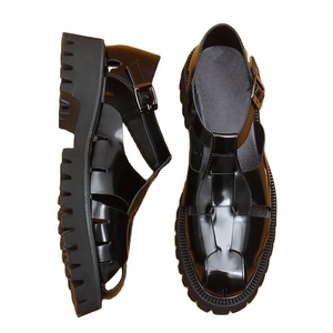 Sandalias Romanas Vintage para Hombre, Suela Gruesa, Brillantes, Casuales de Negocios, de Lujo, para Exteriores, Elegantes, de Diseñador, con Parte Superior de PU, Estilo Slip-On - Product Image 1