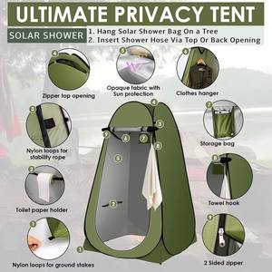 Kit abri solaire portable, tente instantanée pop-up pour camping en plein air, glamping, abri d'intimité pour la douche et la salle <span class=keywords><strong>de</strong></span> <span class=keywords><strong>bain</strong></span> - Product Image 4