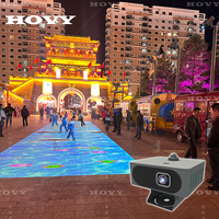 Affichage interactif de projection 3D tout-en-un pour sol numérique extérieur, projecteur holographique LCD, conception portable HDMI, complet