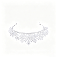 Diadème fantaisie en argent avec fleurs de cerisier et zircone cubique pour mariée, mariage printanier, bal de promo, ou comme accessoire de tête pour douche nuptiale