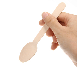 Cucchiaio Monouso Biodegradabile in Legno di Betulla Lungo 16 Cm per Uso Ecologico - Product Image 4