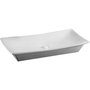 Lavabo de Encimera La24 de 80x39.5cm, Lavabo de Porcelana para Baño, Estilos de Diseño Rústico, Moderno y Tradicional para Uso en Hoteles - Product Image 1