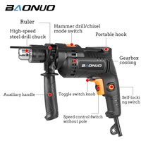 Perceuse à percussion électrique multifonctionnelle de haute qualité avec variateur de vitesse, marteau électrique – Vente en gros directe usine