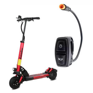 Klaxon de guidon de scooter électrique Kaabo Wolf Warrior et assemblage de bouton de commutation de lumière d'origine pièces de rechange OEM - Product Image 1