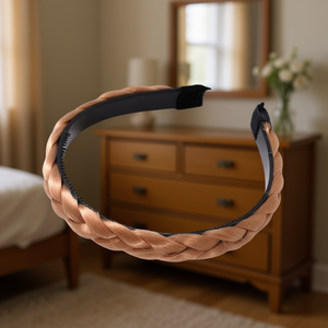 Bandeau tressé Danae pour femme, réglable, couleur unie, style décontracté et tendance, pour usage quotidien - Product Image 2