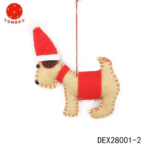 Meraviglioso Feltro Cane Fatto A Mano Decorazioni Di Natale - Product Image 5
