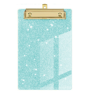 Cross-border glitter office folder board acrylic <b>writing</b> board meeting minutes vertical plastic board <b>writing</b> <b>pad</b> - Product Image 5