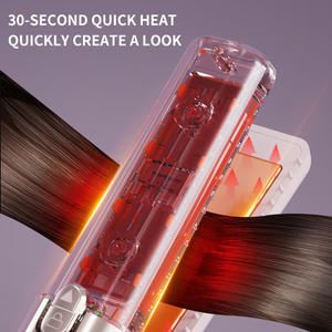 Plancha de Pelo Inalámbrica Recargable de Cerámica con Pantalla LCD y Carga USB - Estilizador de Cabello Portátil para Uso Doméstico - Product Image 4