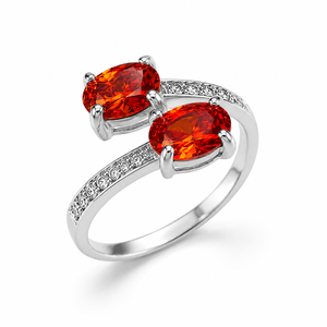 Anello in pietra rossa, design classico, gioiello alla moda per l'uso quotidiano - Product Image 1