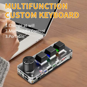<span class=keywords><strong>Clavier</strong></span> BT personnalisable 2,4 G à 3 touches avec bouton macro, raccourcis copie-colle, <span class=keywords><strong>clavier</strong></span> mécanique mini pour jeux e-sport, mini <span class=keywords><strong>clavier</strong></span> hot-plug - Product Image 2