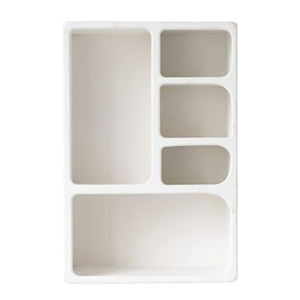 Étagère murale extensible en MDF blanc minimaliste moderne à 5 niveaux pour la maison, la chambre, l'école, le salon, décoration - Product Image 1