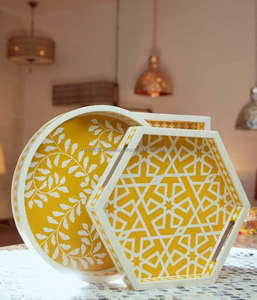 Fabricant professionnel de plateau de service personnalisé en incrustation d'os pour cadeaux avec service personnalisé fourni pour l'exportation - Product Image 2