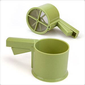 Hand Operated <b>Flour</b> Sifter Plastic Baking Cup Type Sugar Sieve Convenient For Baking - Product Image 1