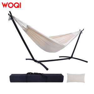Hamac portable en toile Woqi, capacité 250 lb, structure en acier, lit de camping extérieur pour 2 personnes, design minimaliste - Product Image 1