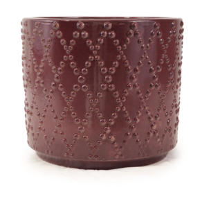 Jardinière en céramique sculptée à la main, design artisanal, pot sur pied pour intérieur et extérieur - Product Image 1