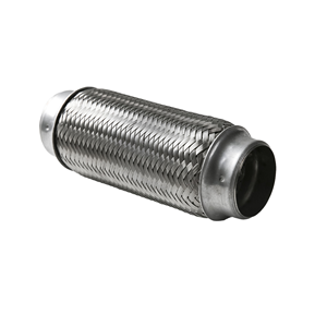 Tubo de escape universal de acero inoxidable con doble trenzado, acabado sin pulir, de 2 y 3 pulgadas, tipo soldable, flexible. - Product Image 1