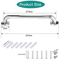 Poignée de tirage en acier inoxydable 304 résistante à la corrosion pour porte de douche en verre, idéale pour salle de bain, spa, salle humide, toilettes, hôtel et équipement de salle de bain.