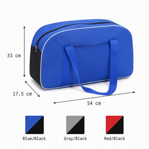 Grand sac de voyage 54x33x17,5 cm, spacieux, pour la gym, le sport, les week-ends, avec poche avant zippée, bagage cabine pour les voyages d'affaires, options de couleurs - Product Image 2