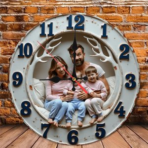 Round Wooden Wall <b>Clock</b> 25x25cm Quartz Silent Home Decoration <b>Clock</b> - Product Image 4