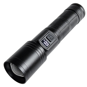 Luomen Highlights Rechargeable White Laser Flashlight Zoom Long Range LED Emergency Light Digital Battery Level Display - Product Image 5