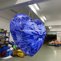 Accessoires diamantés gonflables géants à LED pour fêtes
