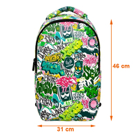 Nouveau sac à dos tendance sans couture, style graffiti urbain, matériau résistant aux rayures, sac de street art, sac à dos pour ordinateur portable, pour les voyages, le sport, l'école
