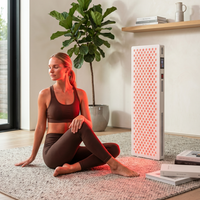 Panneau de luminothérapie rouge pour tout le corps avec support |   LED de qualité médicale avec 8 longueurs d'onde, design ultra-fin, prise américaine |   Usage domestique et commercial