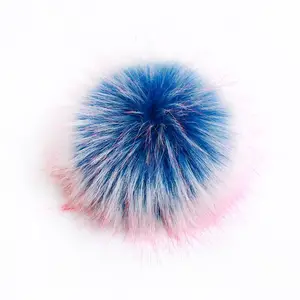 Fabricant chinois d'accessoires de chapeau de haute qualité 13cm pompon en fausse fourrure Racccon - Product Image 1
