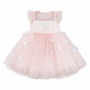 Abito Estivo in Tulle Stile <span class=keywords><strong>Fata</strong></span> dei Fiori Lolita, Collo Tondo, Lunghezza al Ginocchio, Linea Dritta, per Ragazze, ODM - Product Image 2