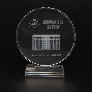 Trofeo de premio de girasol de cristal barato de fábrica para deportes y recuerdos - Product Image 1