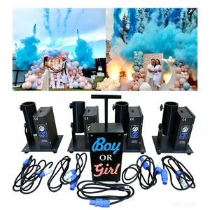 Cannone Elettrico Spara Polvere per Rivelazione del Sesso del Bambino, Macchina Spara Fumo Colorato per Baby Shower, Polvere Magica Rosa o Blu, Effetto Tempesta di Polvere - Product Image 6