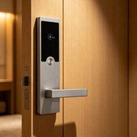 Serrure de porte intelligente numérique à panneau lisse HR TT Lock, serrure électronique à code et carte pour usage domestique et hôtelier