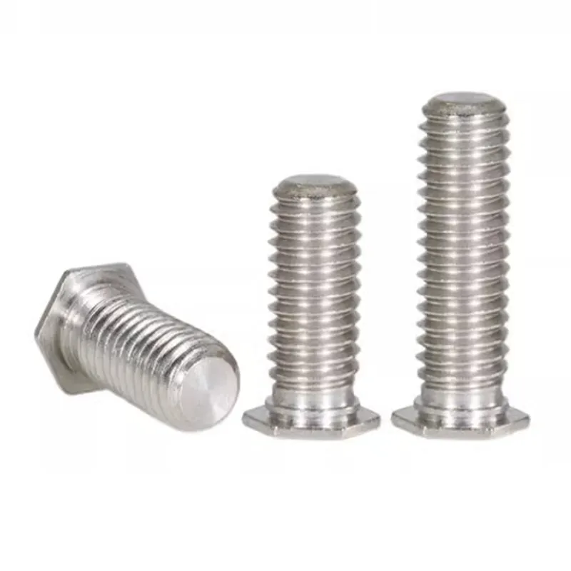 Stainless Steel Galvanized Copper Brass One Three Point Spot Thread Weld Bolt Flat Round Concealed Head Self Clinching Stud Bolt