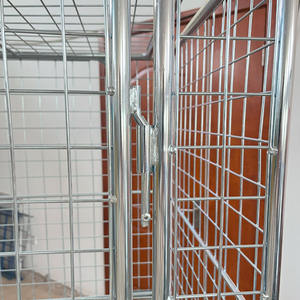 अनुकूलित 500 किलोग्राम लोडिंग क्षमता ढहने योग्य नीस्थिर उच्च शक्ति संक्षारण-प्रतिरोधी स्टील गोदाम रोल लॉन्ड्री पिंजरे - Product Image 4