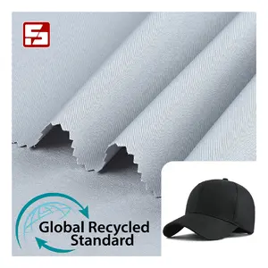 Fabric suppliers cap fabric recycled 100% polyester spun twill coat fabric canvas for outdoor goods