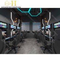 Meubles de jeu modernes personnalisés, solution de design d'intérieur tout-en-un pour les meubles de cybercafé avec éclairage LED