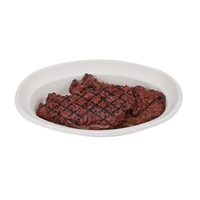 Assiette ovale personnalisable canne à sucre bagasse vaisselle assiettes jetables canne à sucre bagasse