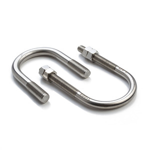 Grado 4.8/8.8/10.9 a forma di U <span class=keywords><strong>bullone</strong></span> e dado in acciaio inox U bulloni quadrati testa esagonale in carbonio bulloni e dadi di ancoraggio <span class=keywords><strong>dimensioni</strong></span> M6 M8 M10 <span class=keywords><strong>M12</strong></span> - Product Image 1